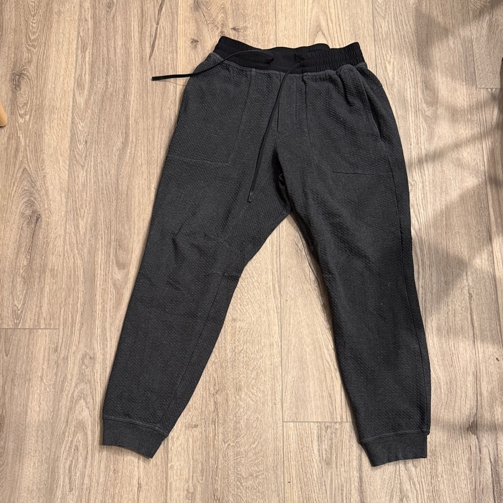 lululemon Men’s Black Waffle-Knit Joggers